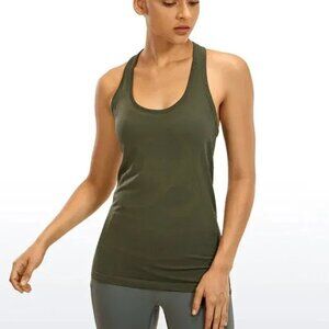 CRZ Yoga Army Green Speedy Racerback Tanktop size MEDIUM